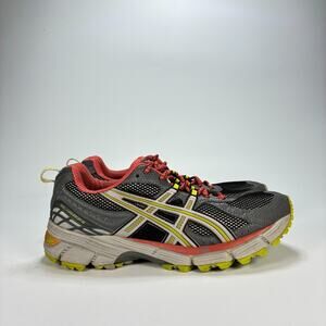 ASICS GEL Kahana 6 Gray Silver Pink Trail Running Shoes T2E6N Women's Size 9